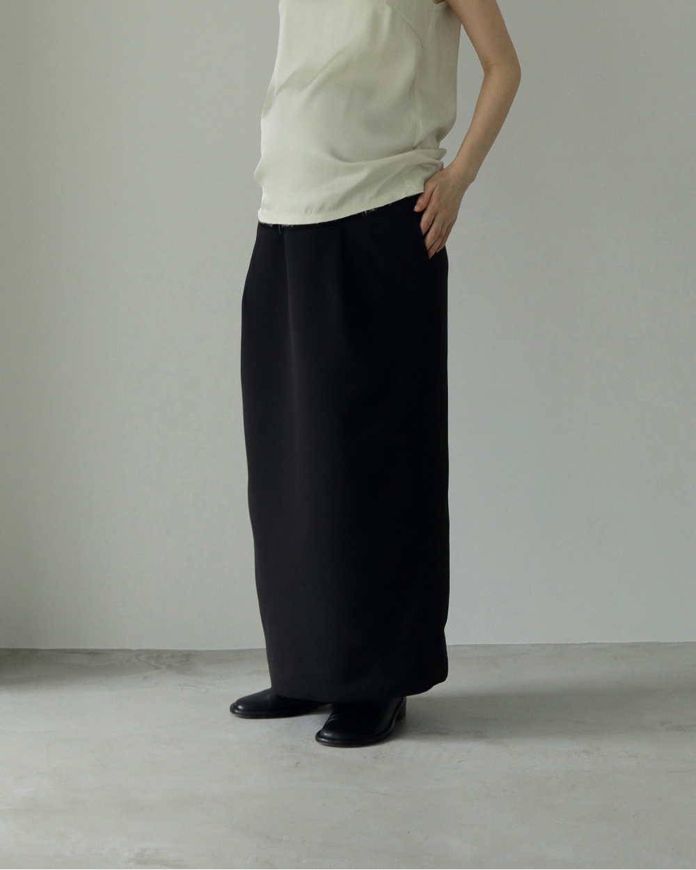 【Reha.】Tuck Maxi Skirt Tuck Maxi Skirt,スカート,マキシスカート,タックマキシスカート