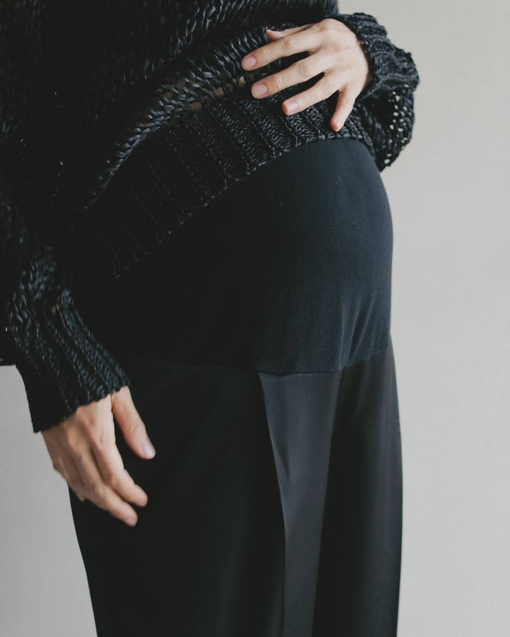 【Reha.】Satin Wide Pants Reha.,リーハ,72610701,Satin Wide Pants,サテン ワイド パンツ,MATERNITY,マタニティ,妊婦,ボトム,パンツ,ワイド,ànuke,アンヌーク,lifes,ライフズ